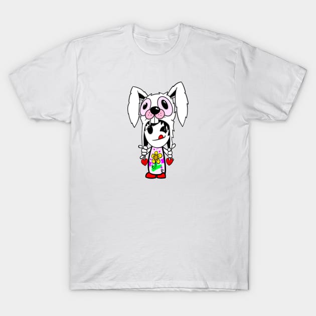 Follow the White Rabbit Graffiti Girl Cartoon Character T-Shirt by ARTHE